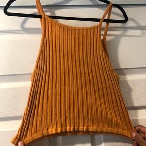 FOREVER 21 MUSTARD CROP TOP